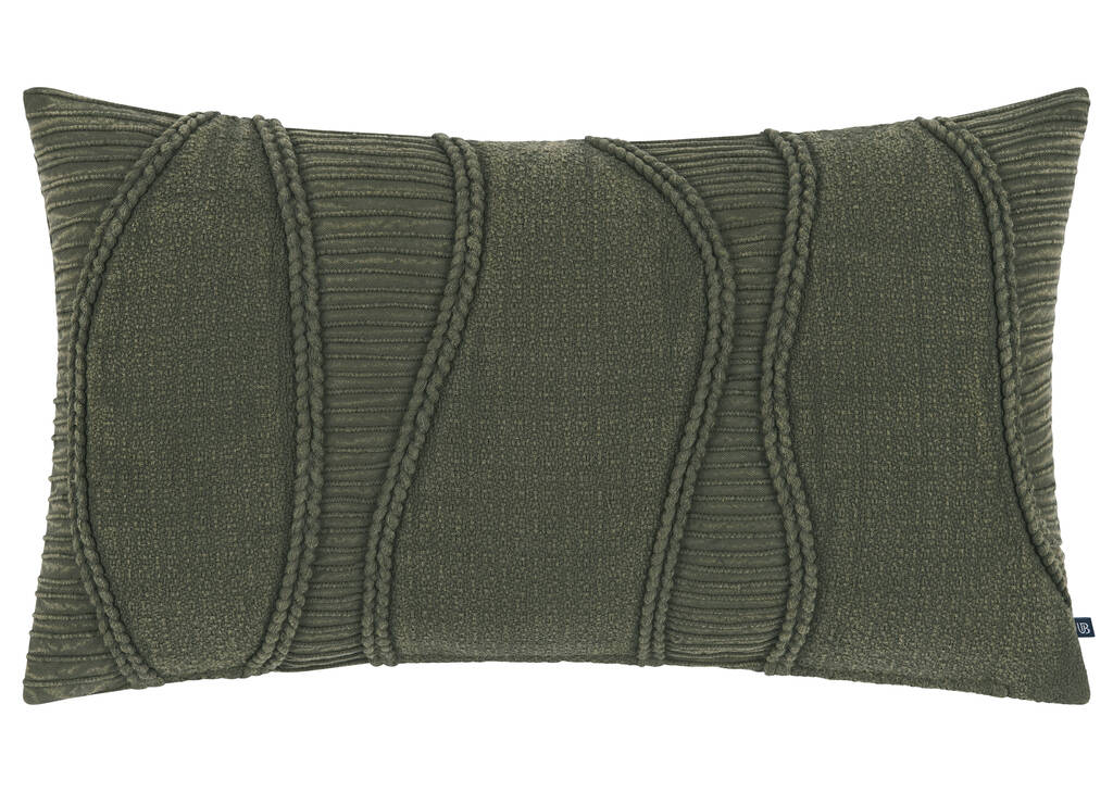 Coussin en coton Neta 14x24 boisé