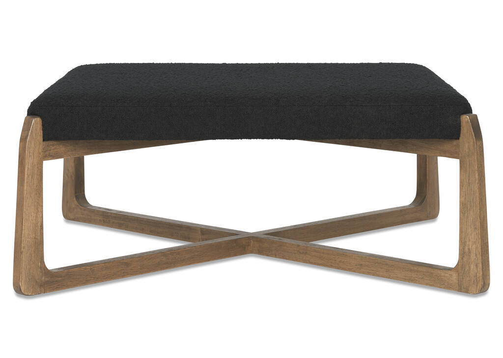 Brona Square 38" Ottoman -Amalie Black Brona Square 38" Ottoman -Amalie Black