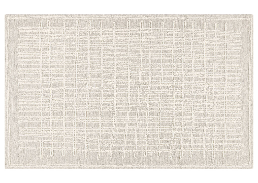 Tapis en laine Nichols 60x96 gris/ivoire