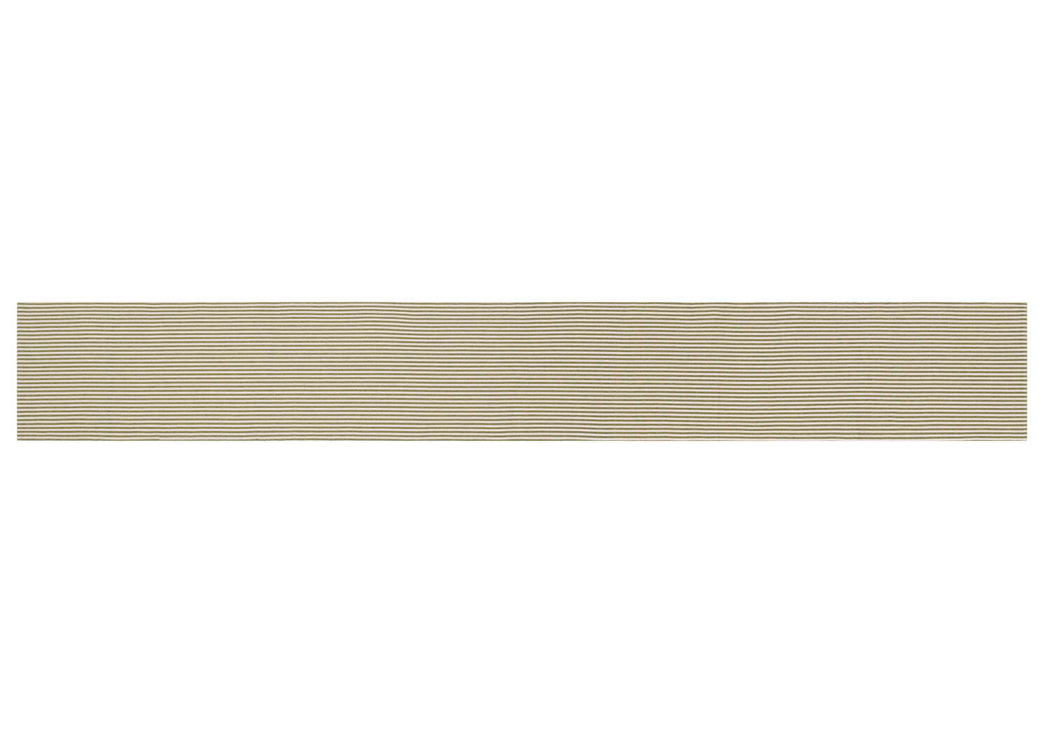 Chemin de table rayé Audley vert/beige