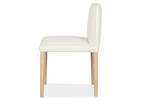 Chaise en cuir Marciona -Forega blanc