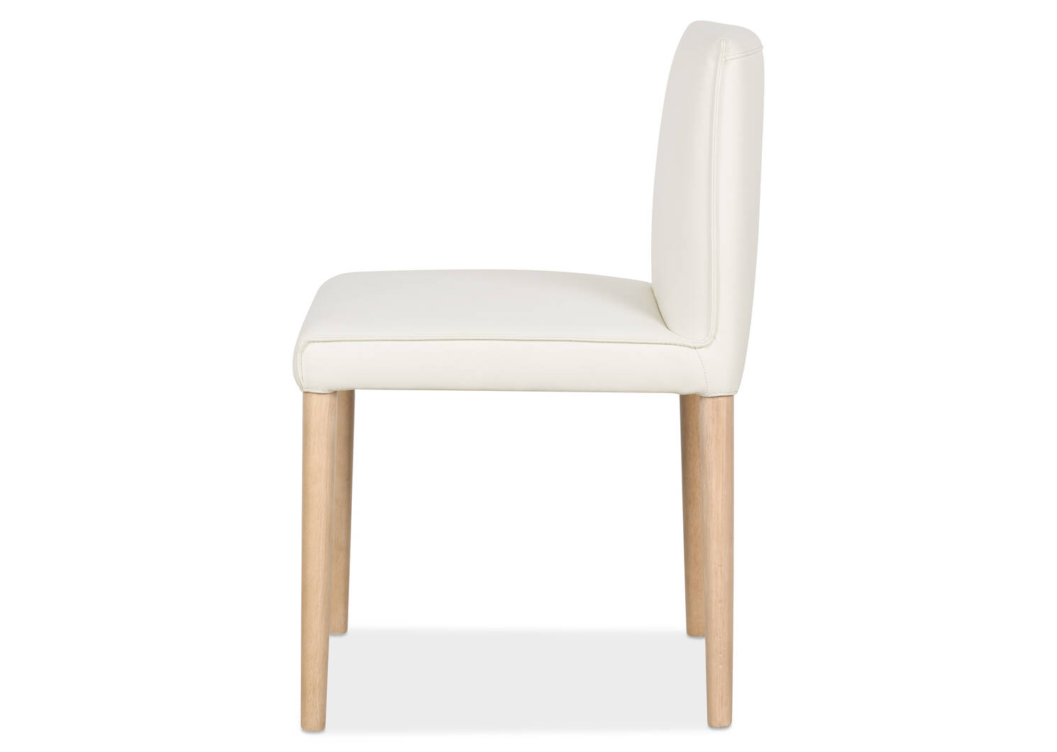 Chaise en cuir Marciona -Forega blanc