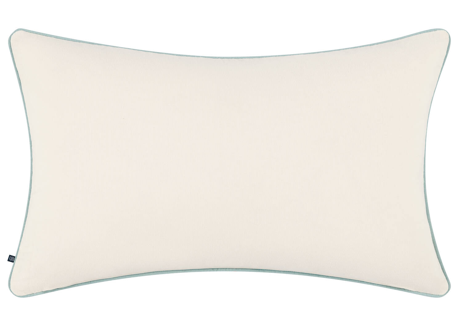 Coussin Pomo 14x24 ivoire/bleu