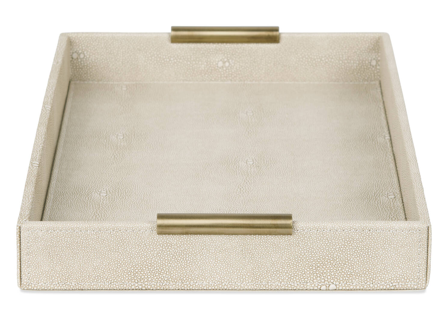 Grand plateau similicuir Burrell sable