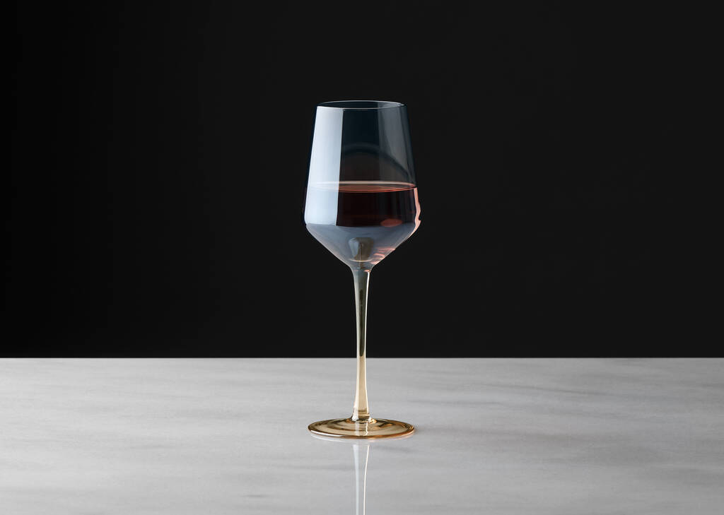 Abie Wine Glass Amber/Grey