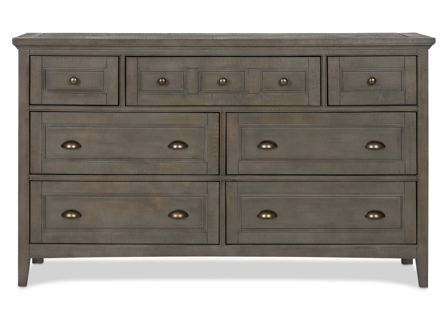 Parker 7 Drawer Dresser -Heron Grey