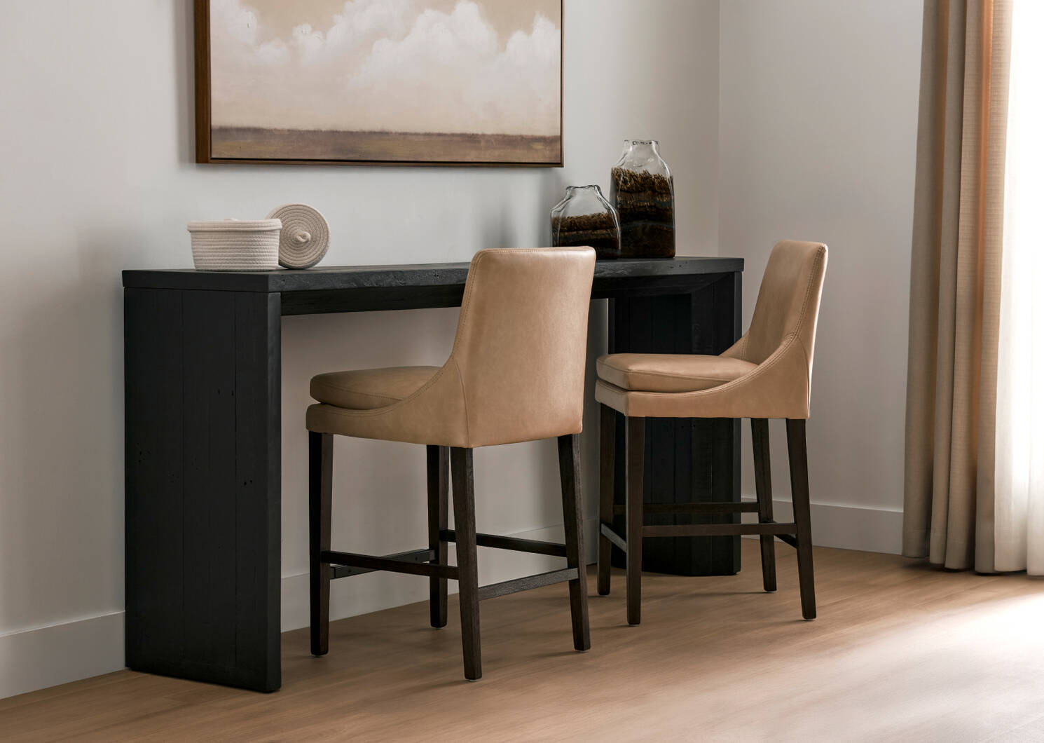 Tabouret Murdoch -Allister parch/vison