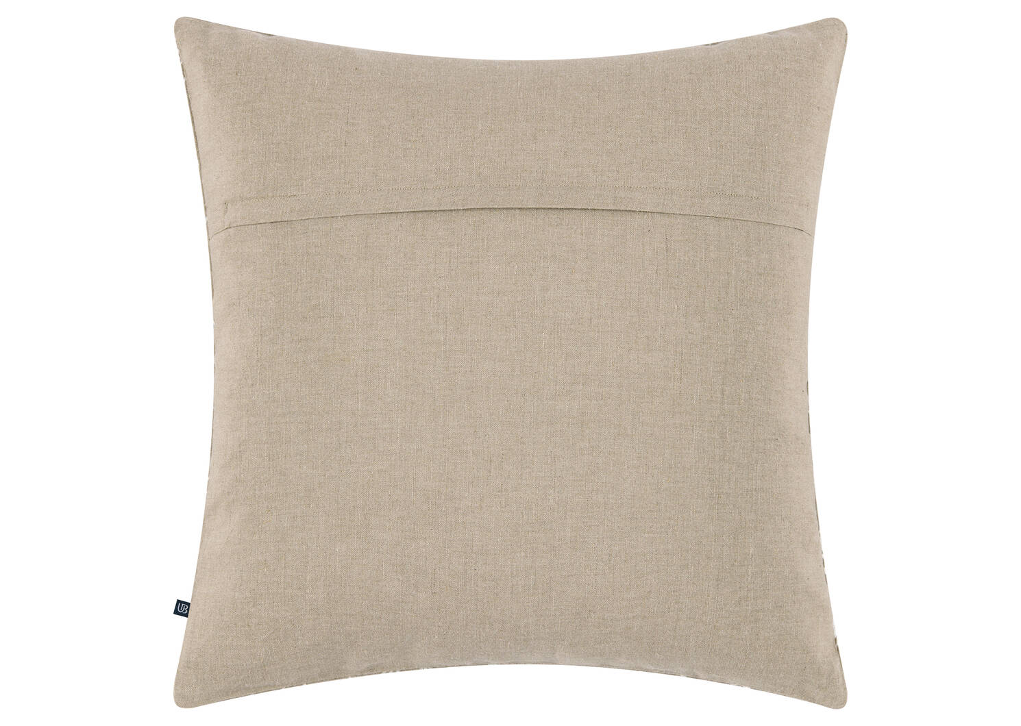 Coussin brodé en coton Ivy 20x20 sable