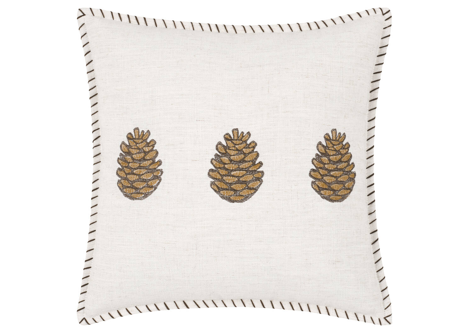 Coussin Acorns 20x20 ivoire/brun