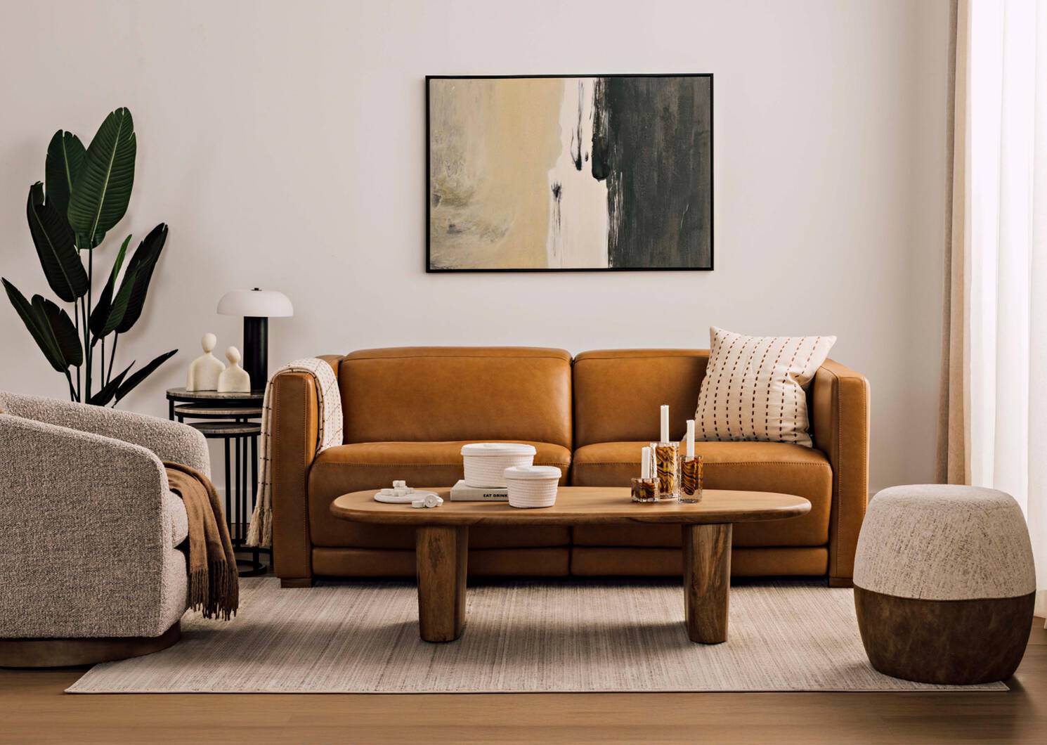 Fauteuil pivotant Caleb -Luly taupe