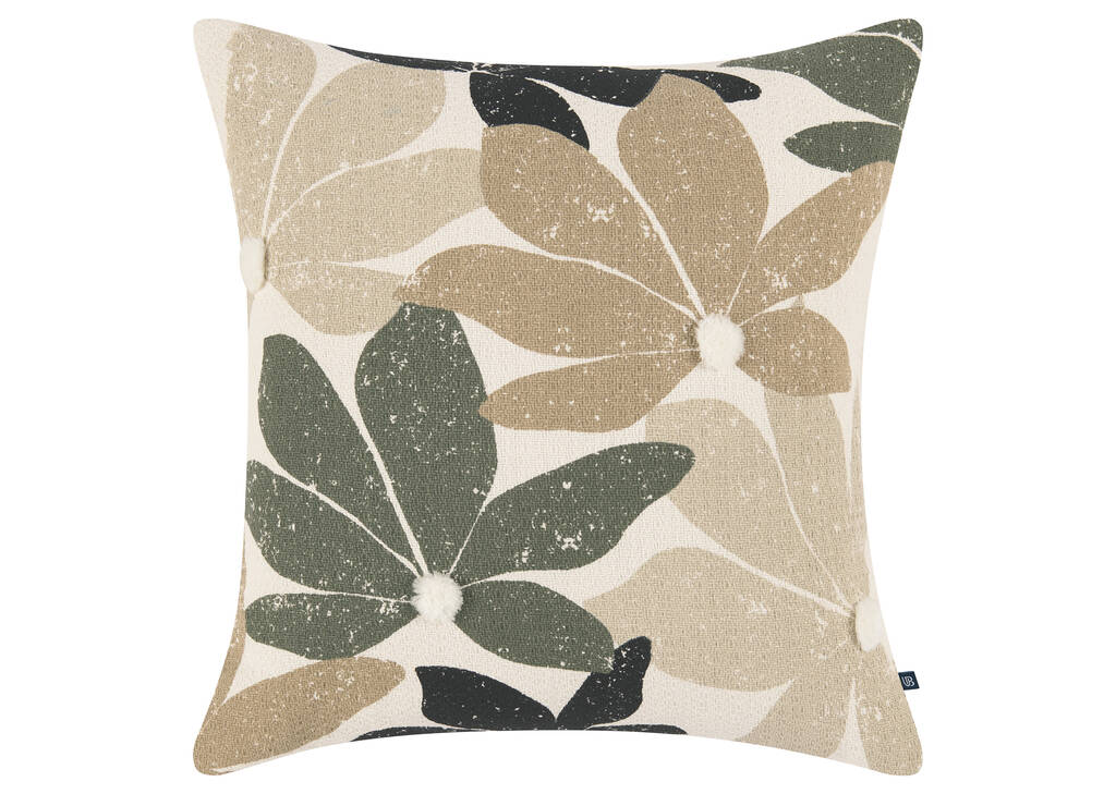 Coussin Sofia 20x20 ivoire/multi