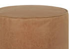 Pouf en similicuir Harlin brun clair