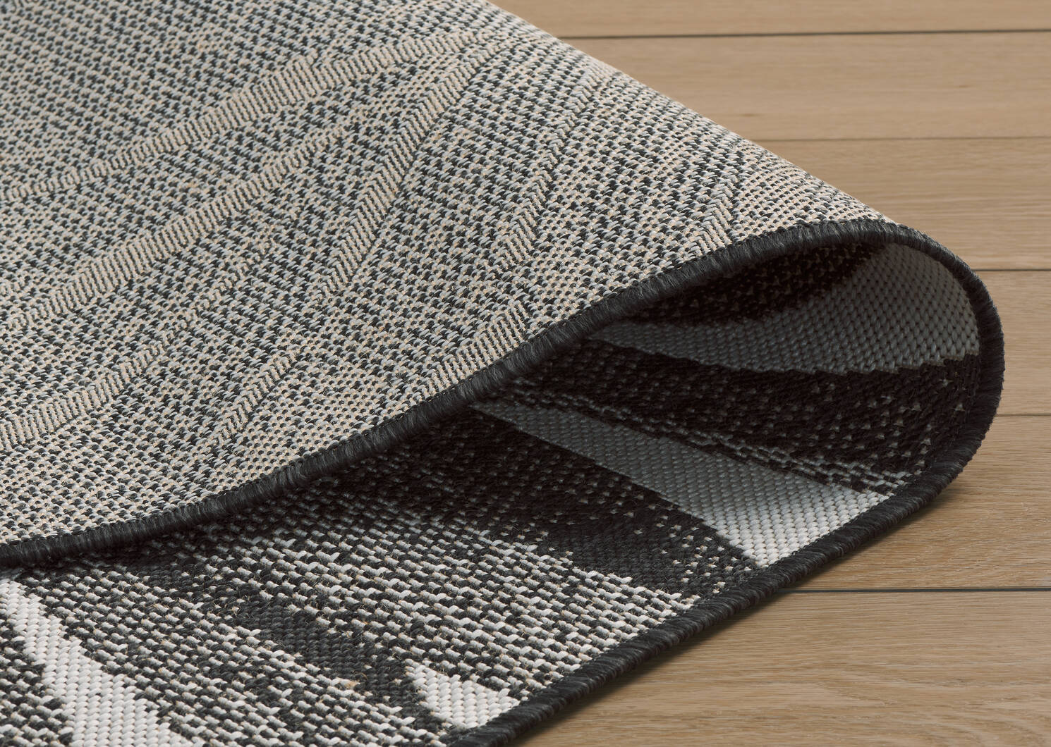Tapis ext. Makaha 79x115 noir/gris
