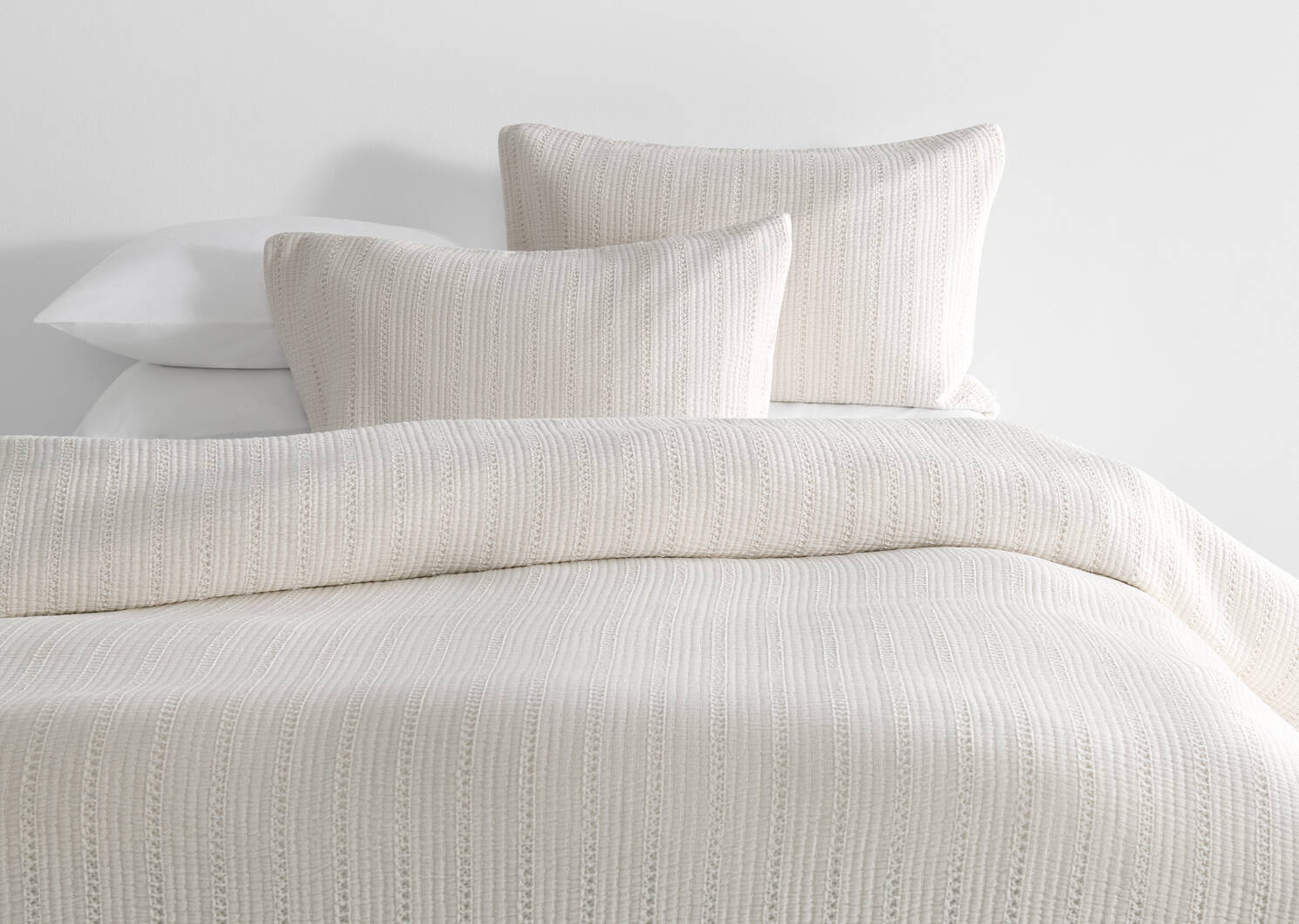 Tuscany Cotton Duvet Set Queen Oyster