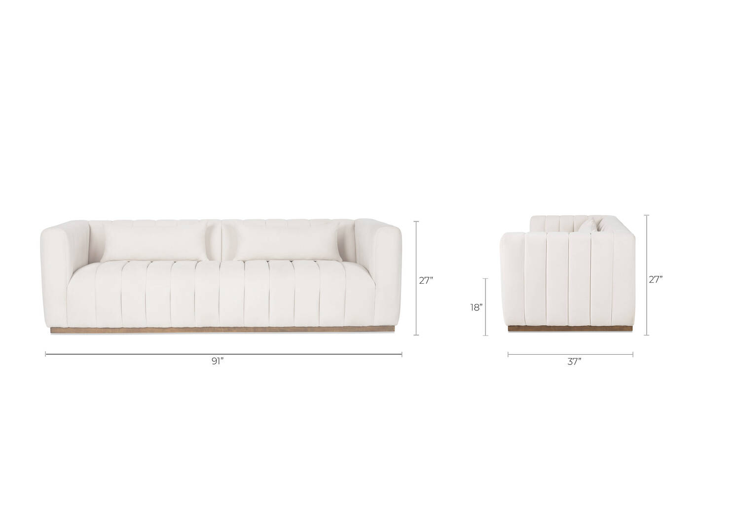 Mosley Sofa -Ren Ivory