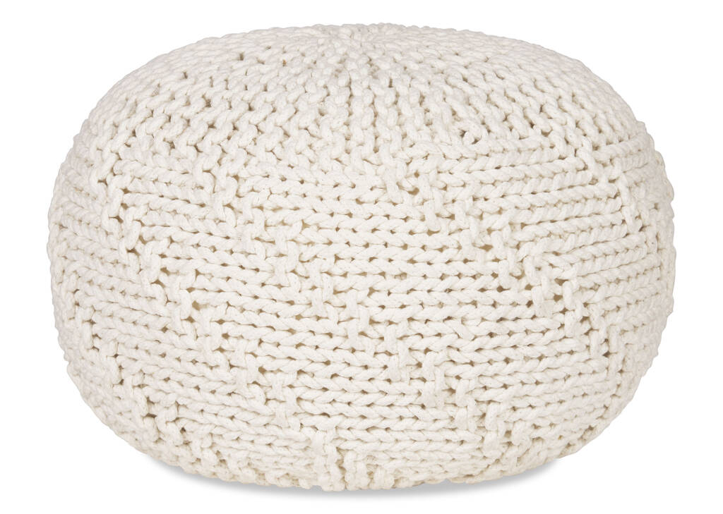Pouf Roper ivoire