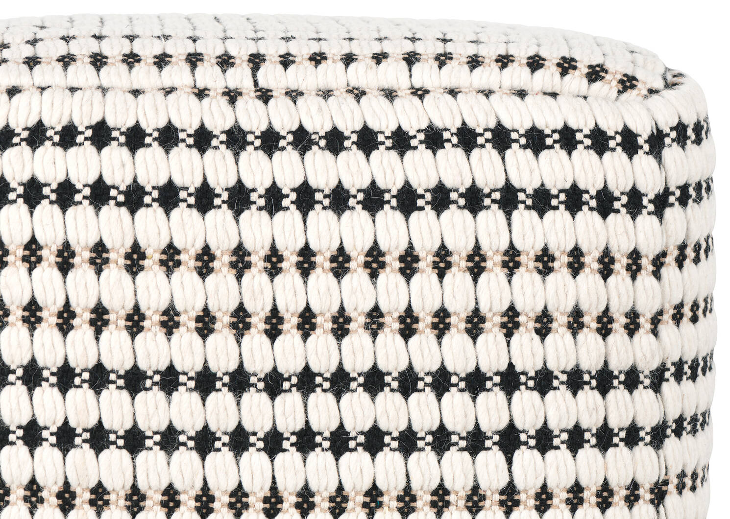 Pouf Colson ivoire/noir