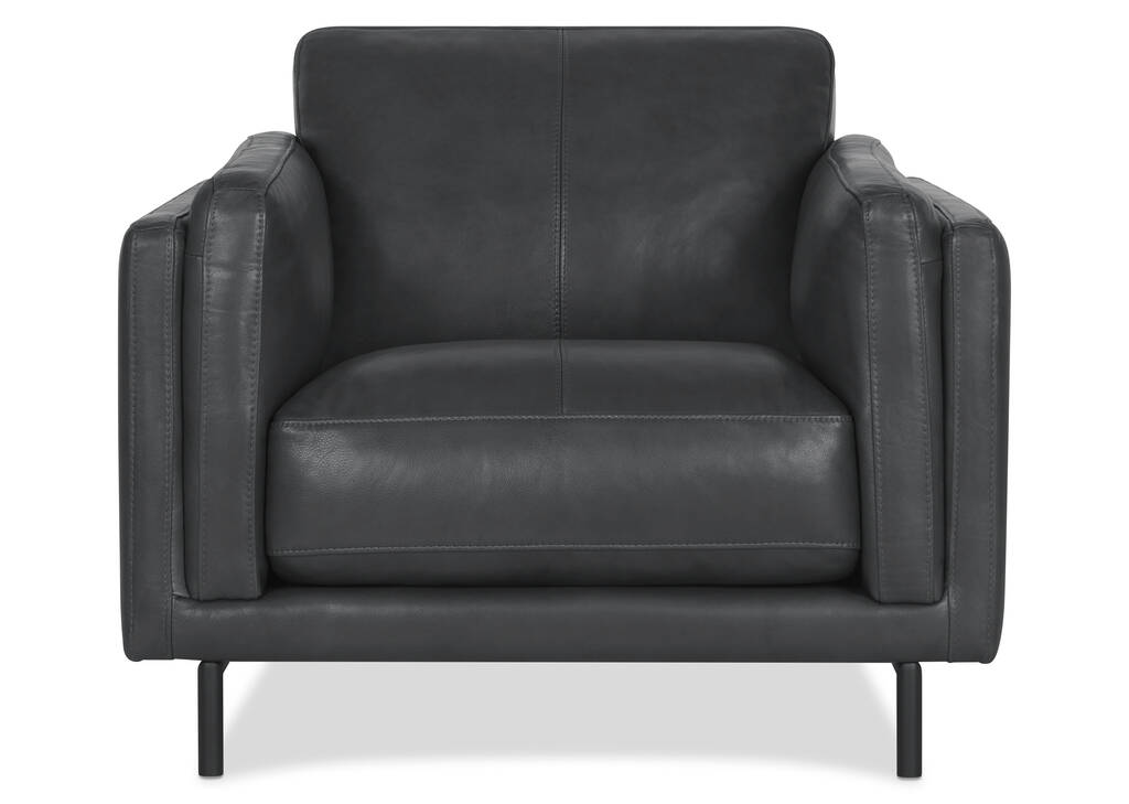 Renfrew Leather Armchair -Adler Grey