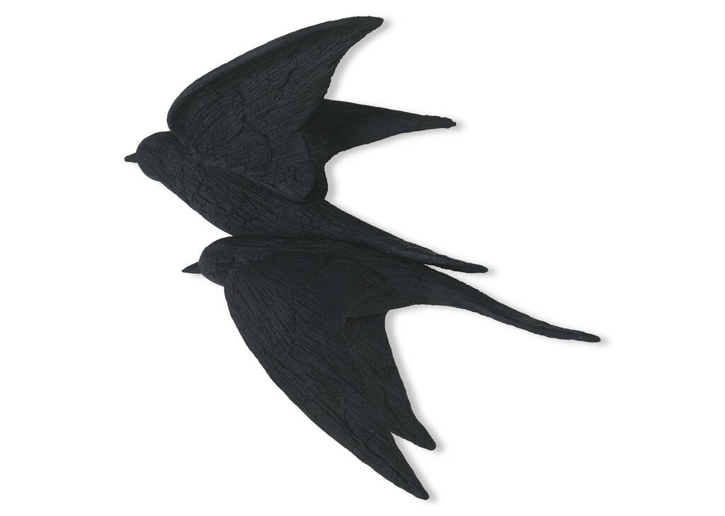 Déco murale hirondelles Swallows II noir