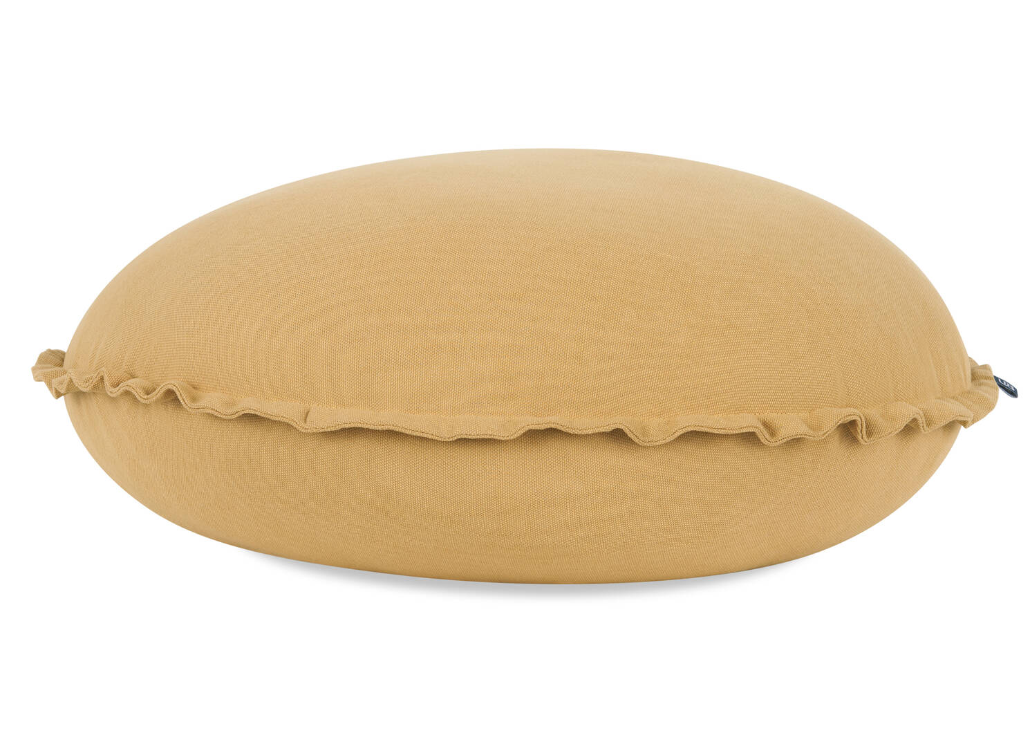 Coussin rond en coton Faria ambré
