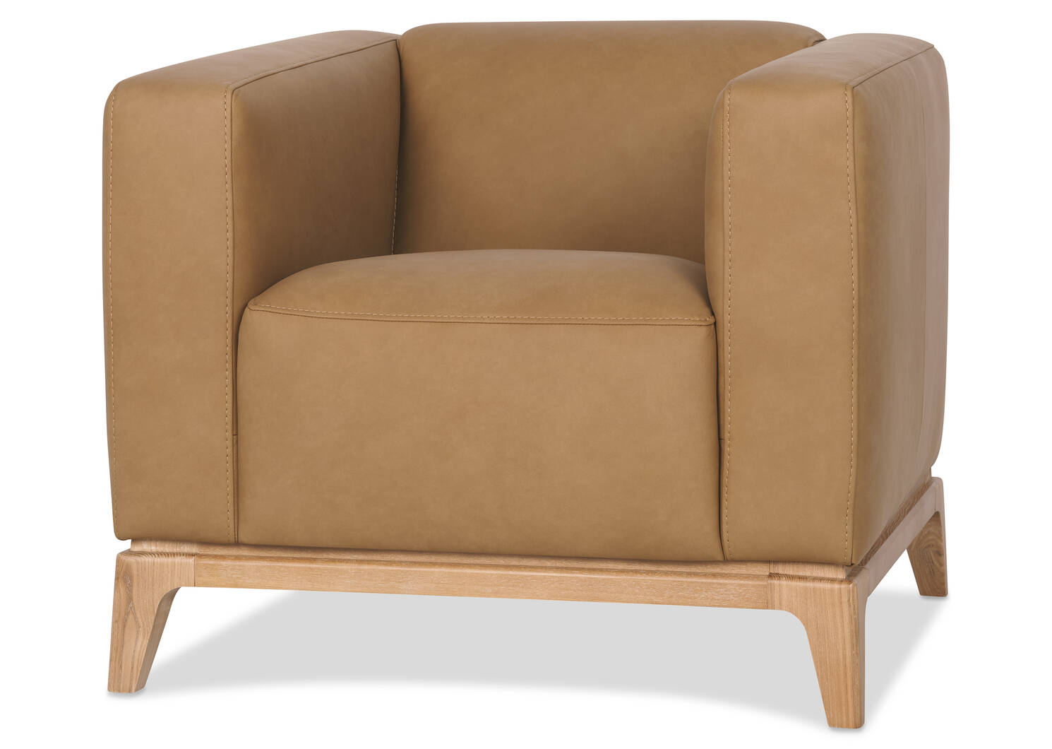 Fauteuil en cuir Cowan -Vana chameau