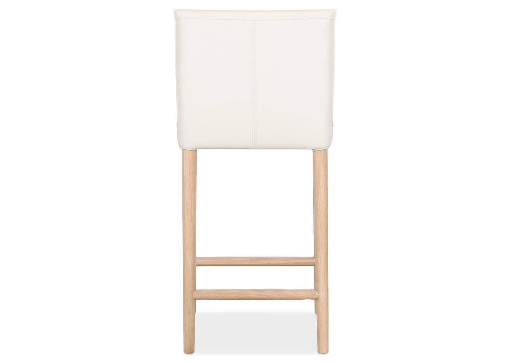 Marciona Lthr Counter Stool -Forega Wht