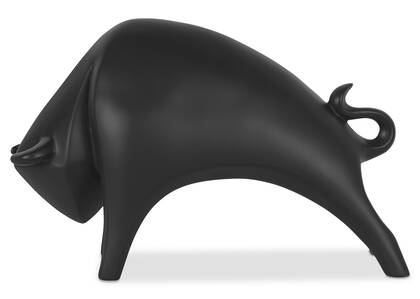 Statuette de taureau Neysa noire