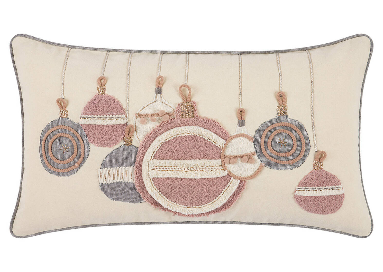 Bright Baubles Toss 12x22 Pink/Grey