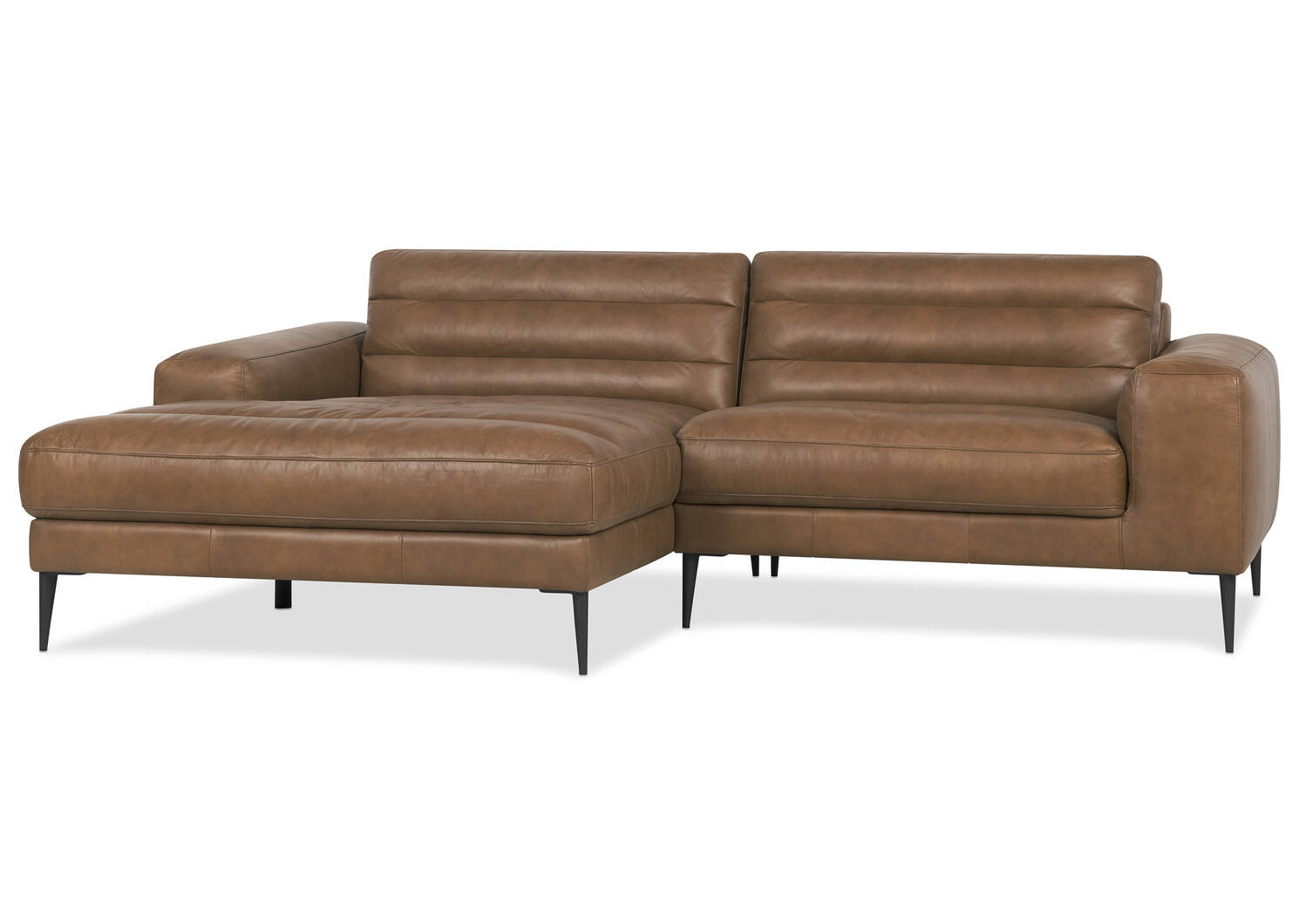 Canapé d’angle cuir Scotley -Leo moka, g