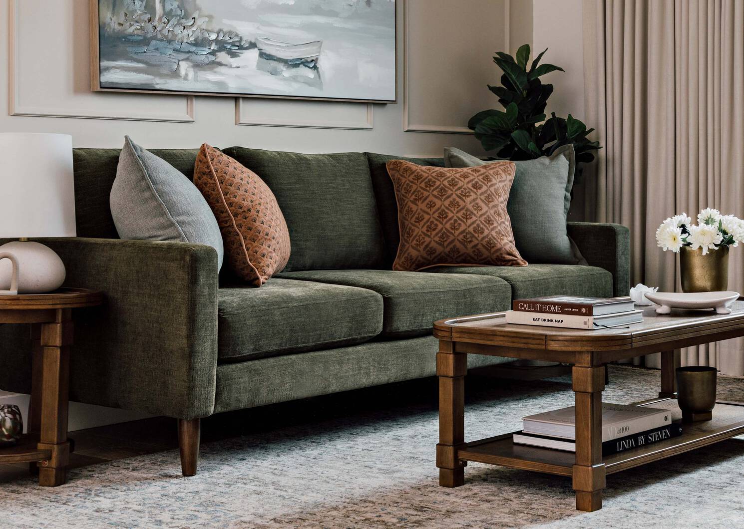 Coussin en coton Renu 20x20 tamarin