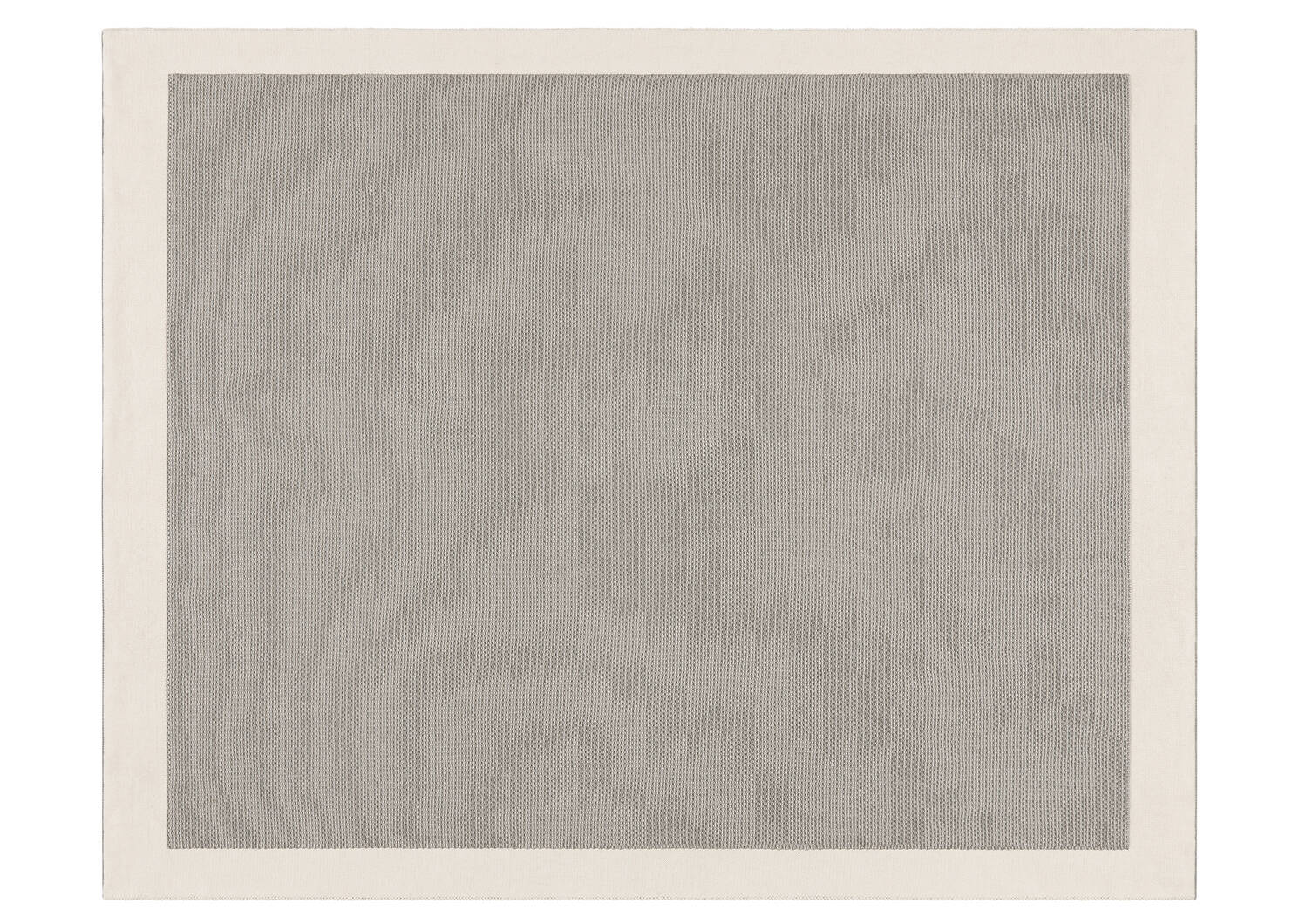 Jeté av bordures coton Esco gris p/multi