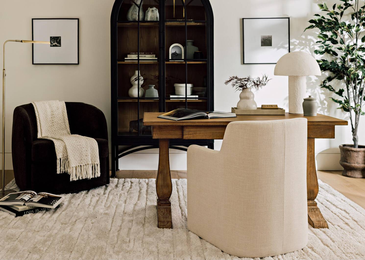 Grand cache-pot Annelle brun