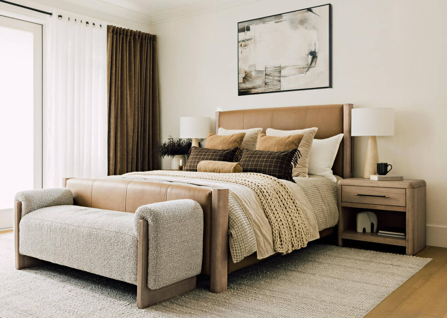 Hewing Bed -Bellissimo Tan, QUEEN