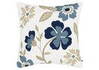 Coussin coton floral Suri 20x20 iv/bleu