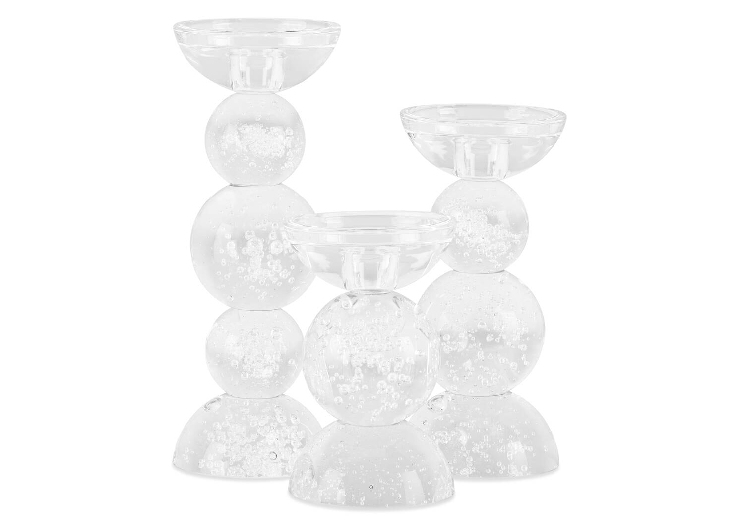 Porte-bougie moyen Maja transparent