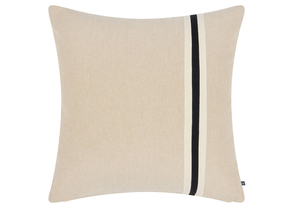 Coussin en coton Leslie 20x20 iv/noir