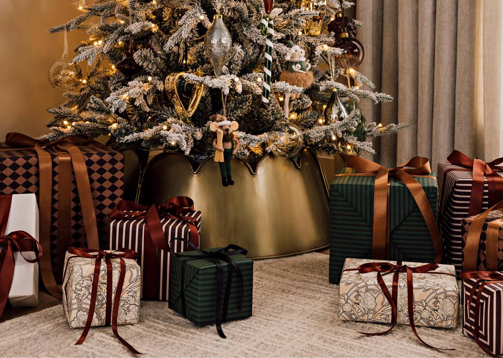 Golden Snowflake Ball Ornament