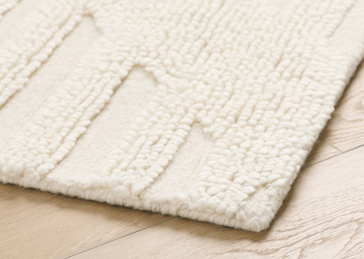 Tapis en laine Barrett 108x144 ivoire
