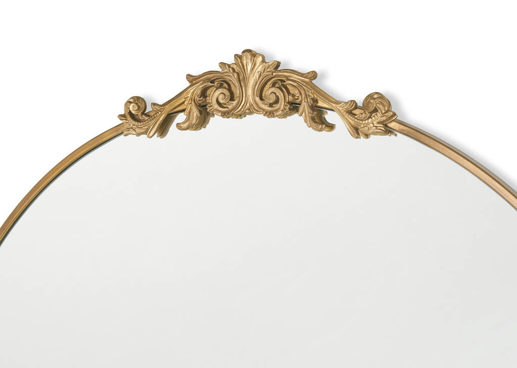Miroir de chemin&eacute;e Faye laiton antique