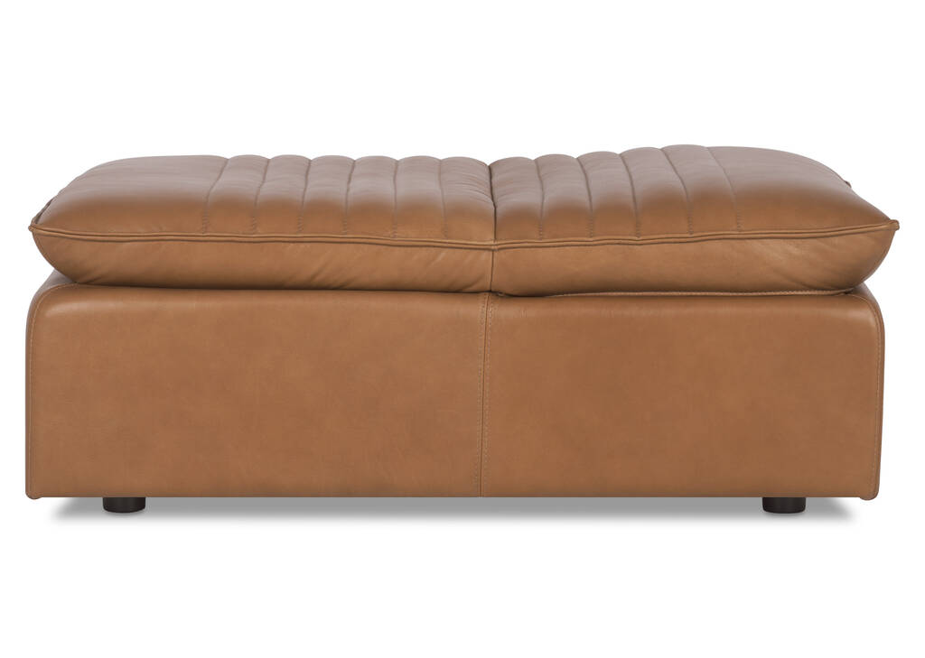 Skylar Leather Ottoman -Adler Tan