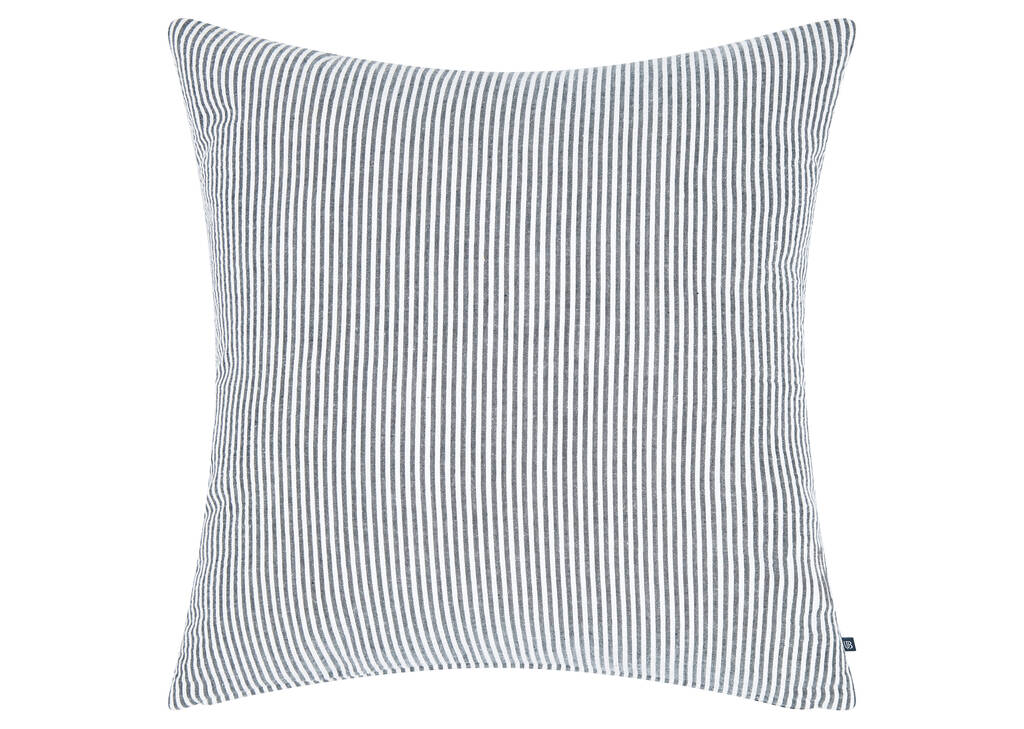 Coussin ray&eacute; Jemma 20x20 bleu/blanc