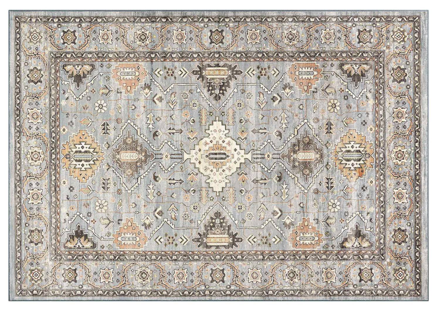 Tapis Yara -bleus/rouille