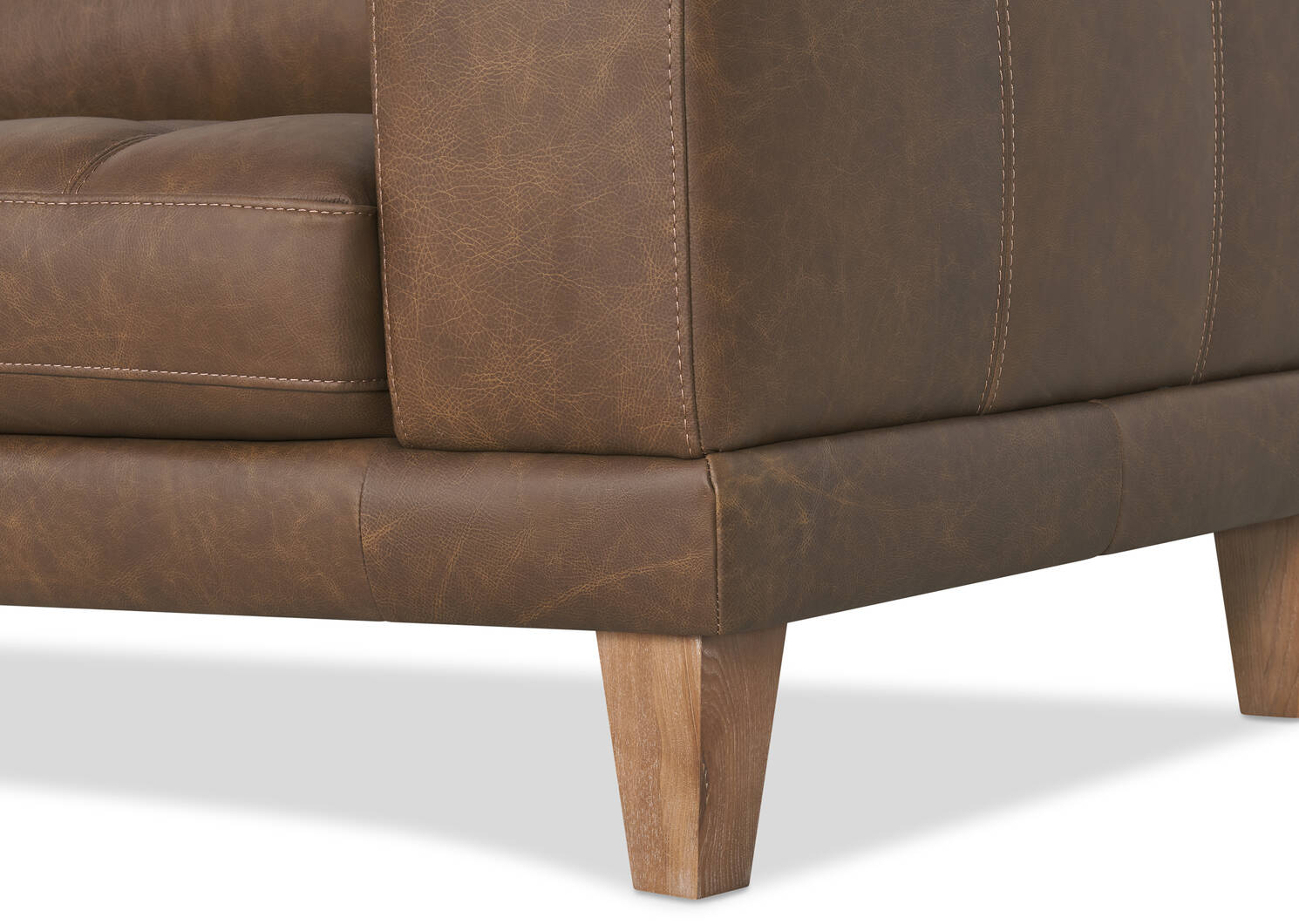 Carson Leather Sofa -Wes Rum