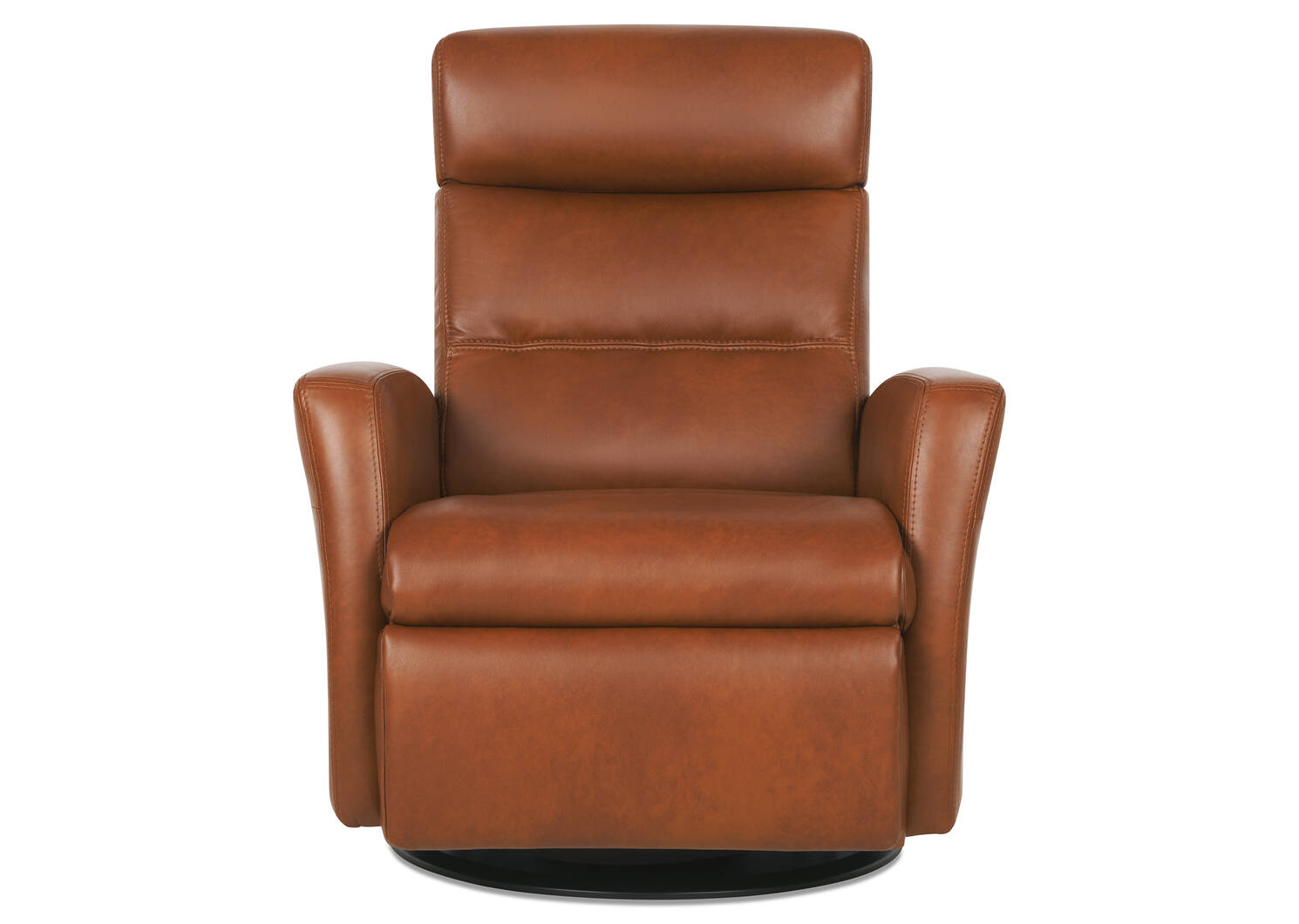 Fauteuil inc.en cuir Jasper -Sol muscade