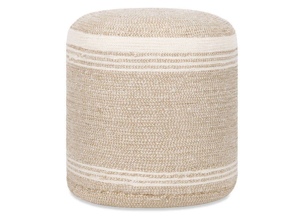 Pouf Renning naturel/ivoire