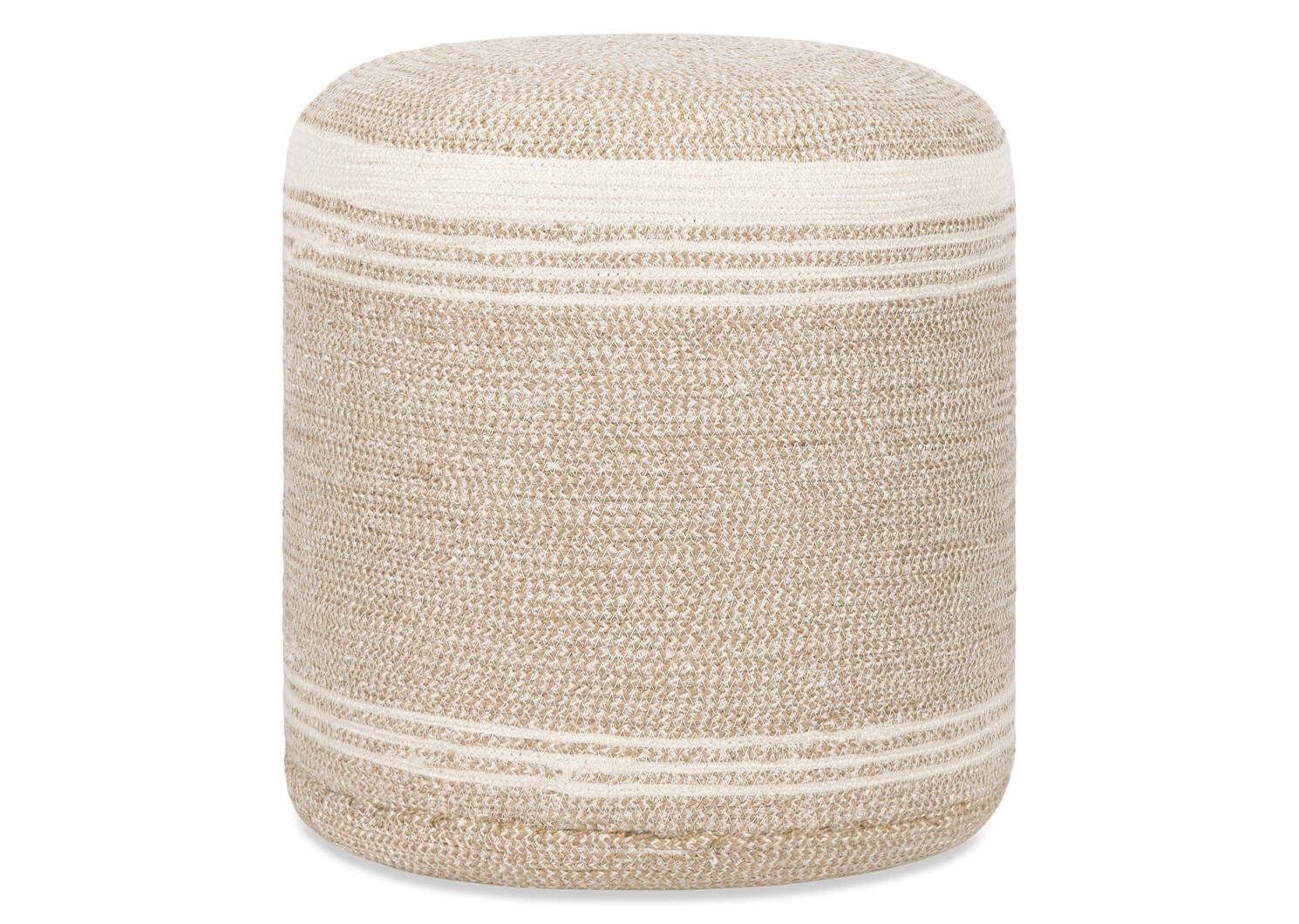 Pouf Renning naturel/ivoire