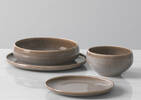 Tusket 16 piece Dish Set Brown