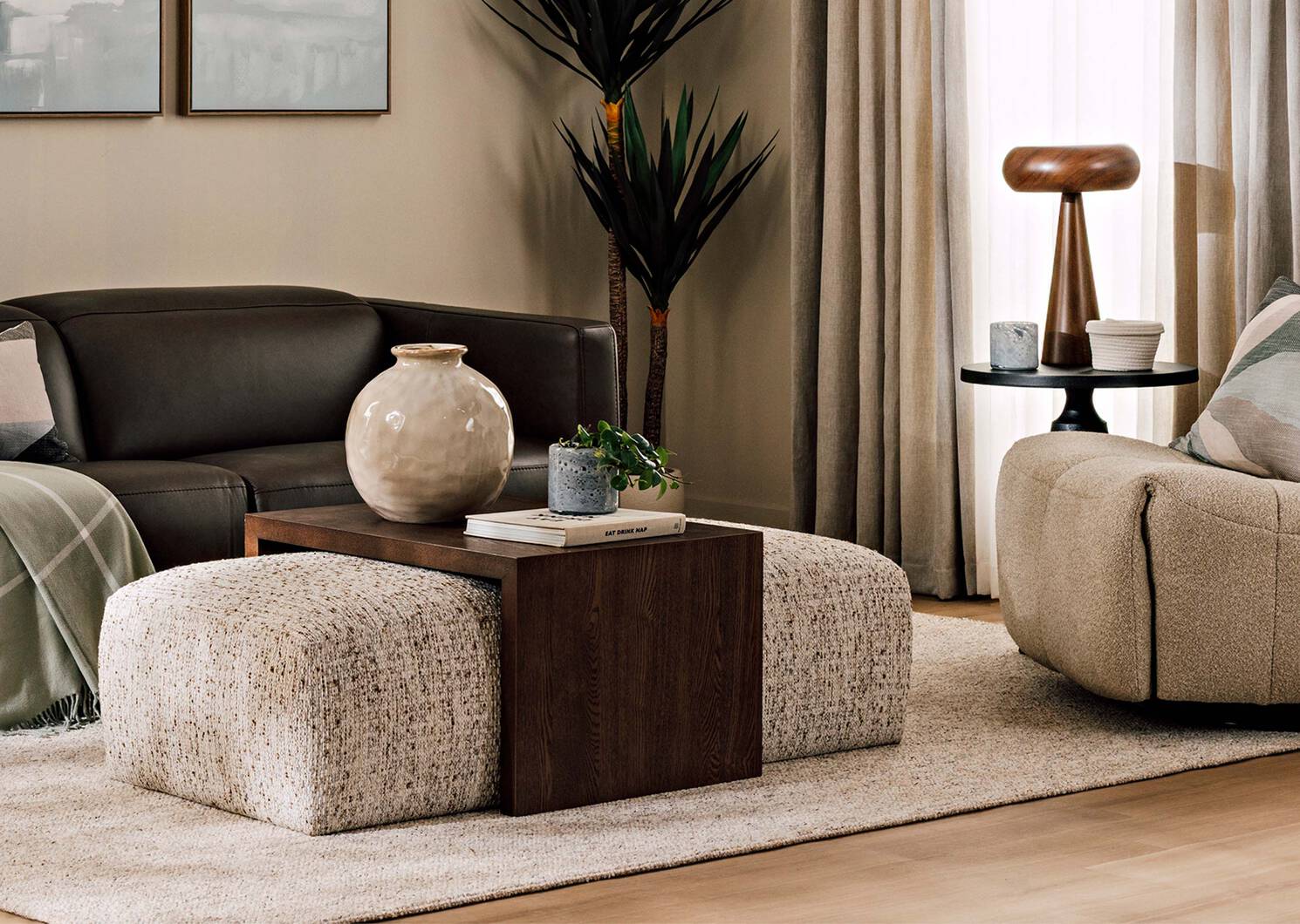 Petit porte-bougie Roz bleu