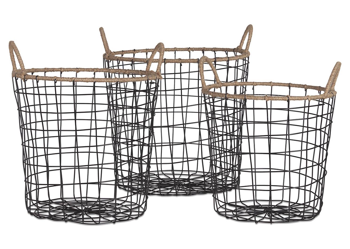 Jackman Wire Basket Medium Natural/Bl