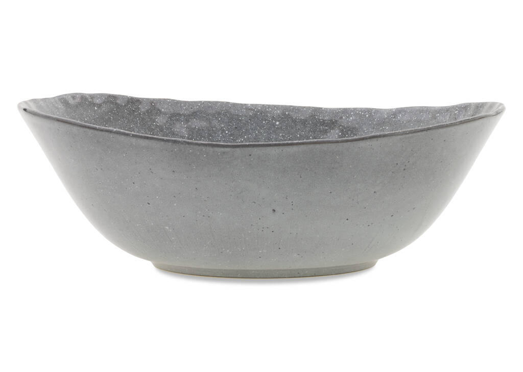 Crofton Glazed Serving Bowl Dark Grey